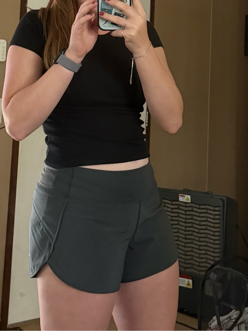 Women's High-Waist Performance Shorts - Grey M